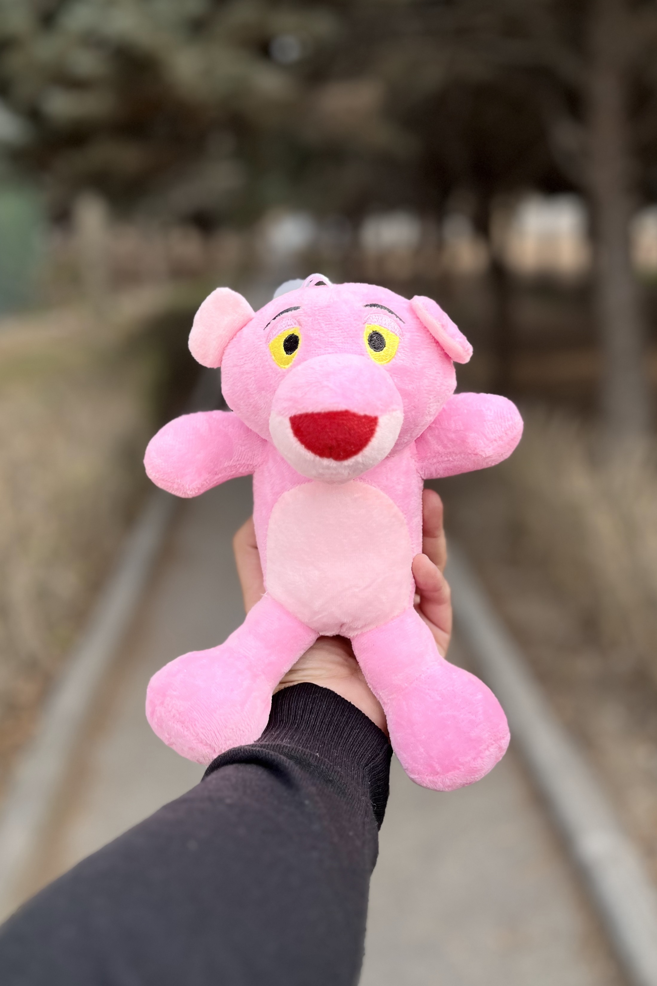 آویز پلنگ صورتی